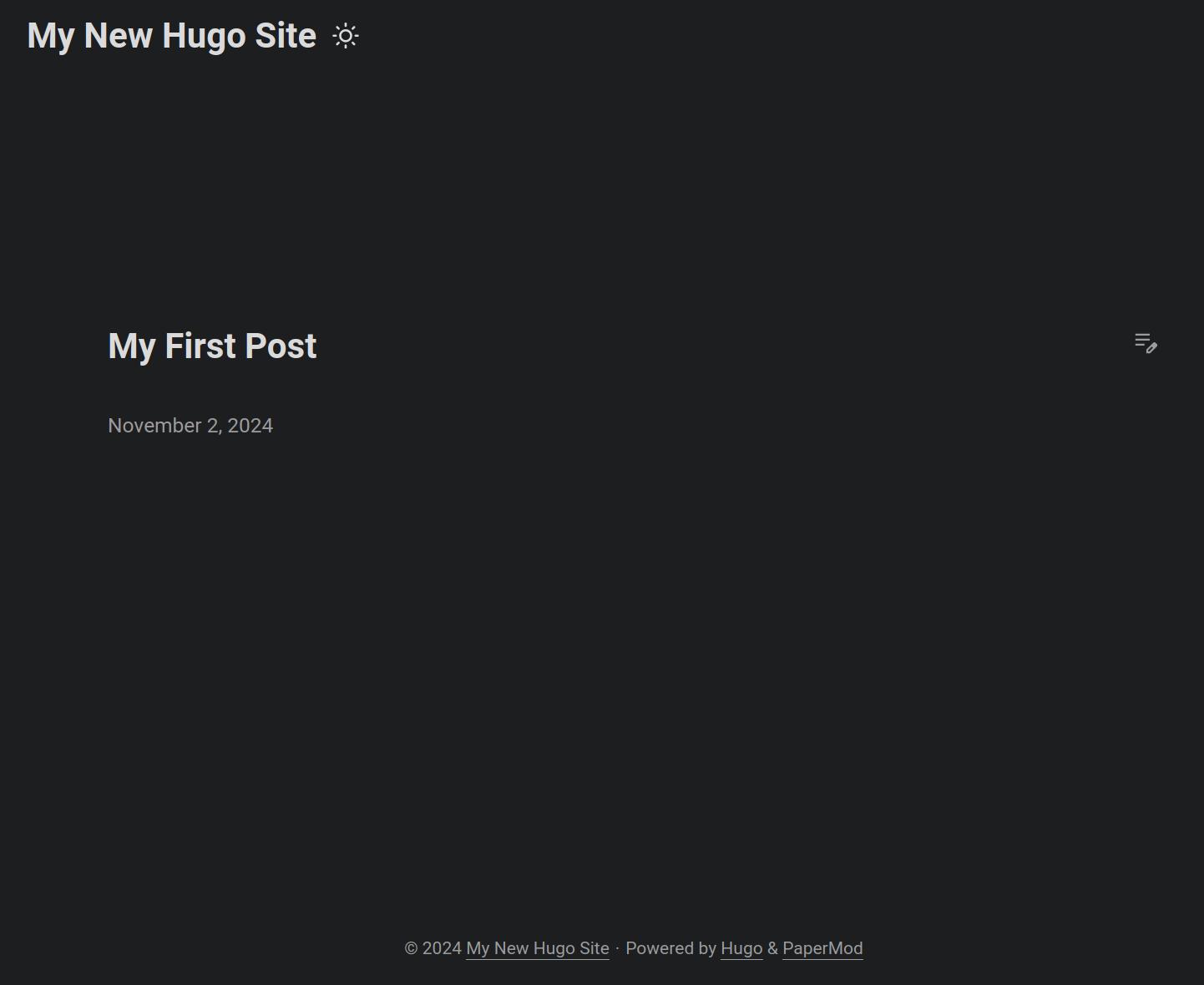 Hugo Site Preview